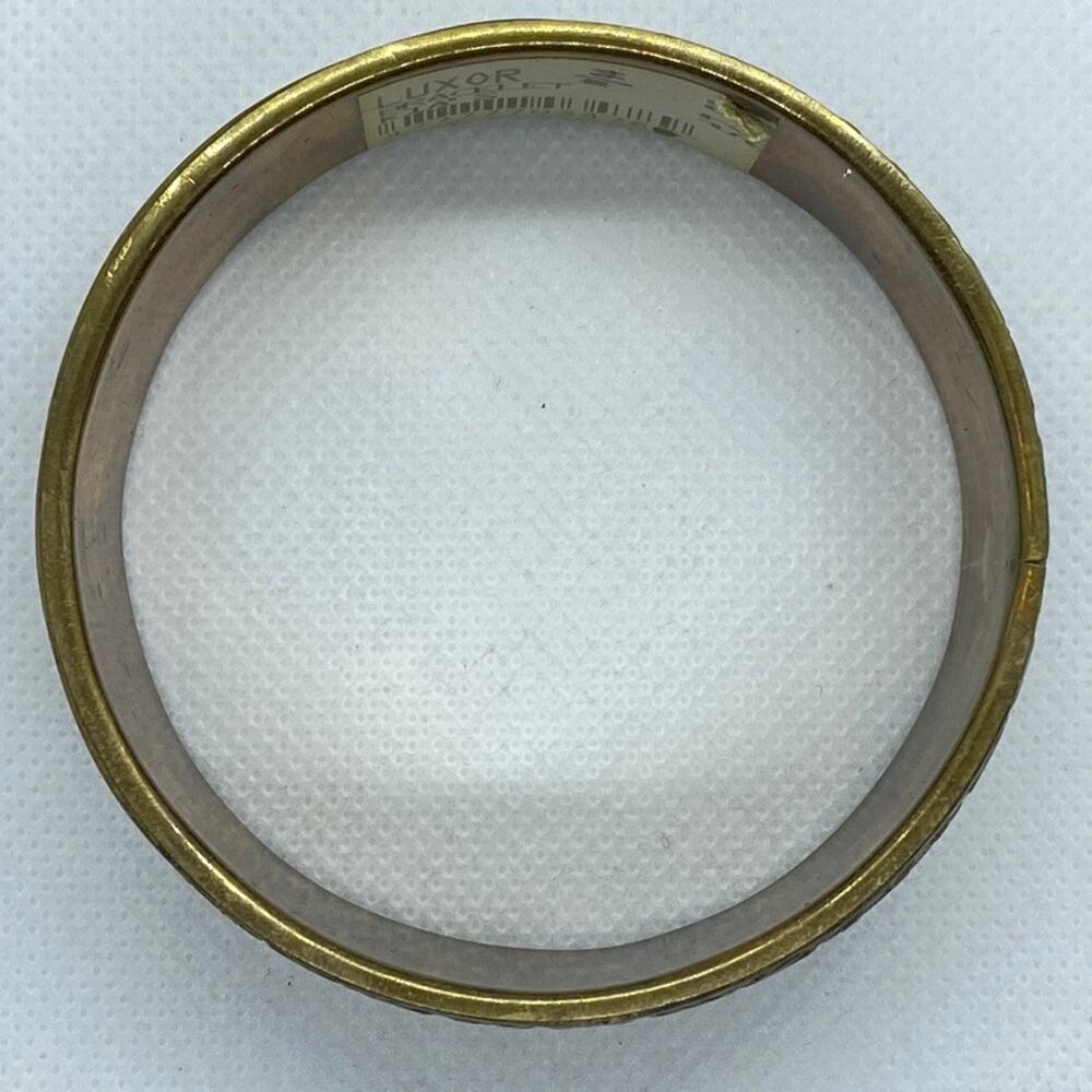 Rainbow Vintage One Size Fits All! Gold Plated, White, and Multicolored Bangle - Picture 2 of 10
